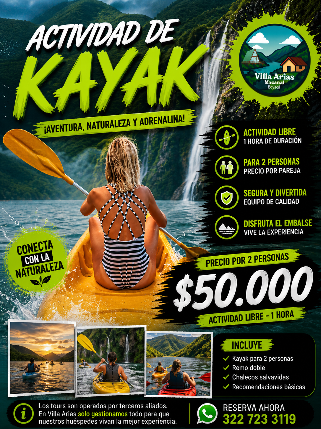 Kayak libre por el embalse